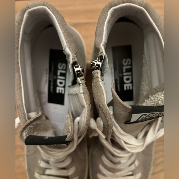 Price ⬇️: Authentic Golden Goose Hi-Top Slides - Tan Suede - Men’s 11US/44EU - Picture 6 of 14